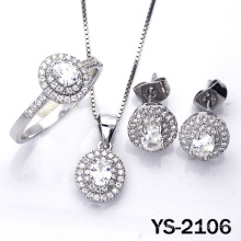 Jewelry Set 925 Silver Costume CZ Engagement Jewellery.